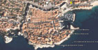 Old Town Dubrovnik satellite photo